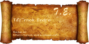 Tárnok Endre névjegykártya